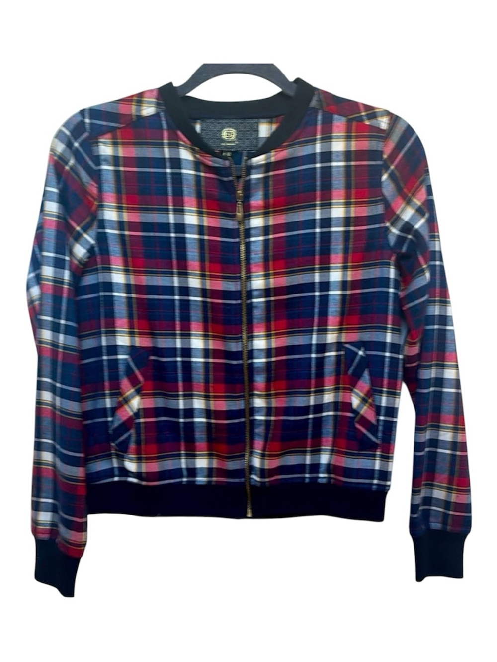 LF Plaid Cotton Bomber Style Jacket